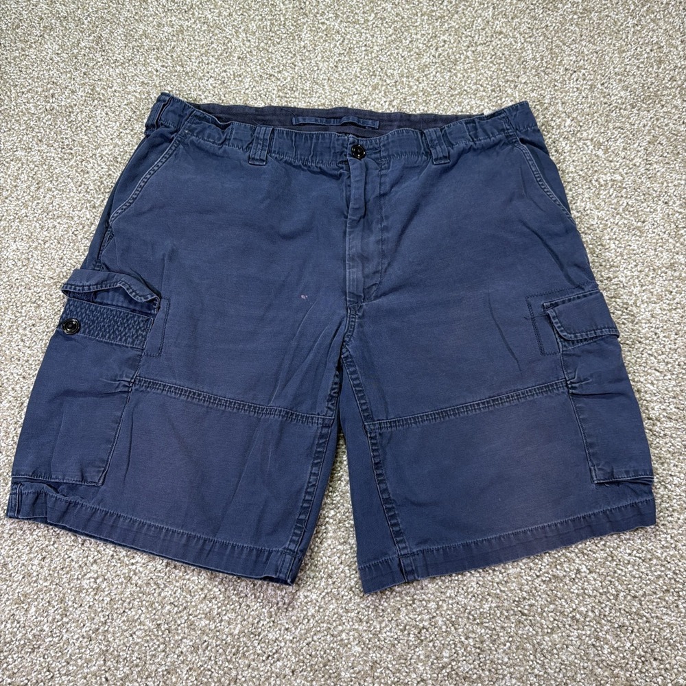 Polo Ralph Lauren Military Cargo Shorts Navy Blue Faded Distressed  38/10